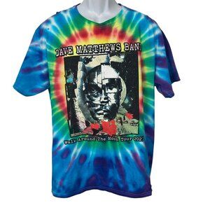 Dave Matthews Band Walk Around The Moon Tour 2023 Tie Dye T Shirt Mens Large